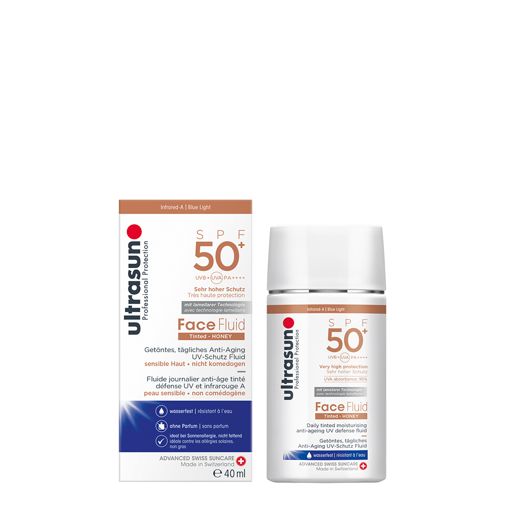 Review Ultrasun Face Fluid SPF 50+ Tinted Honey (Ingredients
